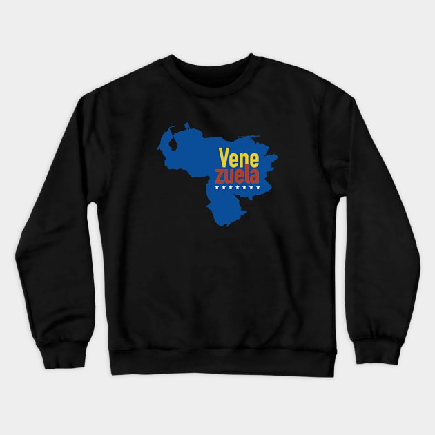 Venezuela Mapa Tricolor Crewneck Sweatshirt by SabasDesign